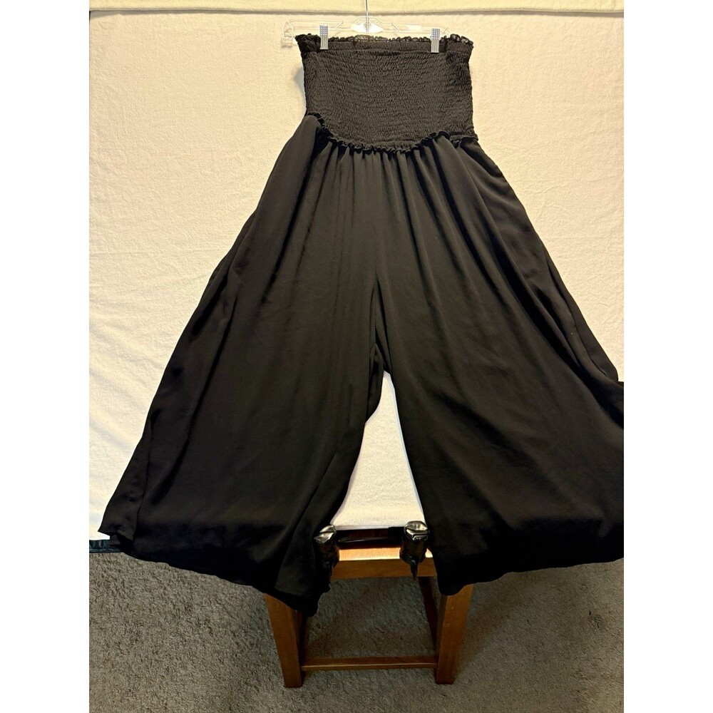Torrid Black Strapless Smocked Wide Leg Jumpsuit Size 1 1X 14-16